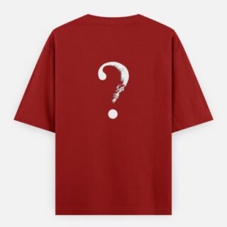 Question Mark Mystery Graphic Oversized T-Shirt (Back Design)