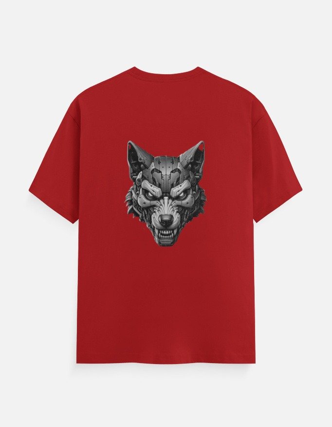 Ferocious Wolf Head Graphic T-Shirt (Back Design) - Image 2