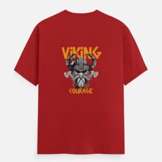 Viking Courage Warrior Graphic T-Shirt (Back Design)