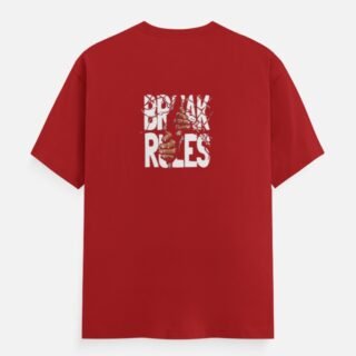 Break Rules Bold Typography Graphic T-Shirt (Back Design)