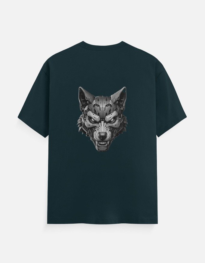 Ferocious Wolf Head Graphic T-Shirt (Back Design)