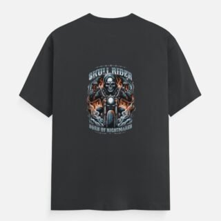 Skull Rider Biker Graphic T-Shirt (Back Design)