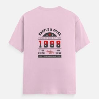Hustle & Shine 1998 Motivational Vintage Graphic T-Shirt (Back Design)