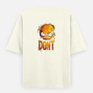 Angry Face Splash Art Oversized T-Shirt (Back Design)