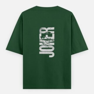 Joker Text Graphic Oversized T-Shirt (Back Design)