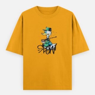 Cartoon Duck Streetwear Oversized T-Shirt (Front Design)