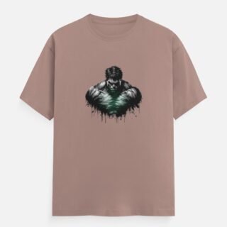 Hulk Graphic Muscular Warrior T-Shirt (Front Design)