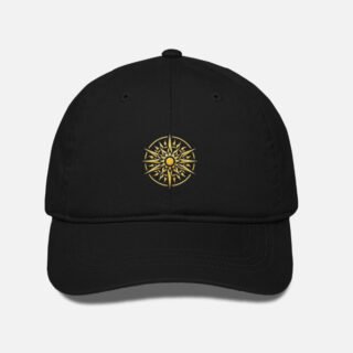 Gold Sun Emblem Cotton Cap