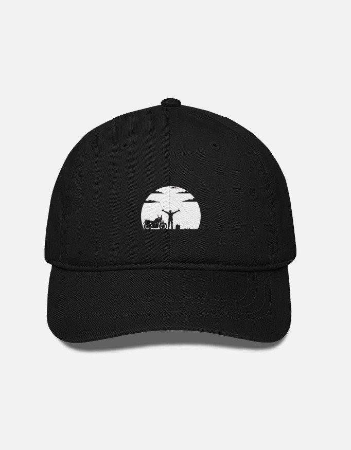 Sunset Silhouette Cotton Cap - Image 3