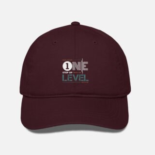 One Step Up Level Motivational Cotton Drill Cap