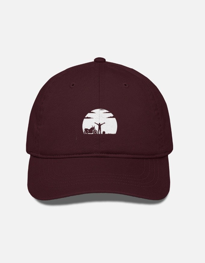 Sunset Silhouette Cotton Cap - Image 6