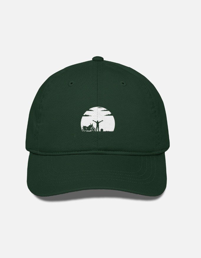 Sunset Silhouette Cotton Cap - Image 5