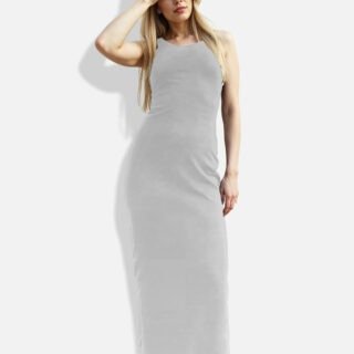 Light Grey Bodycon Maxi Dress