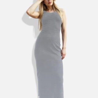 Stone Grey Bodycon Maxi Dress