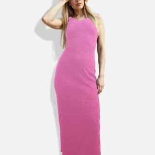 Pink Bodycon Maxi Dress