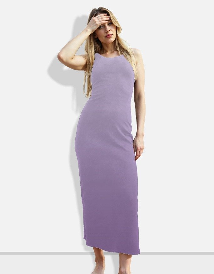 Lavender Bodycon Maxi Dress