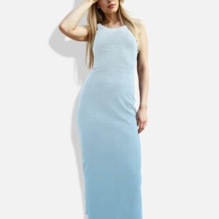 Sky Blue Bodycon Maxi Dress