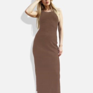Brown Bodycon Maxi Dress