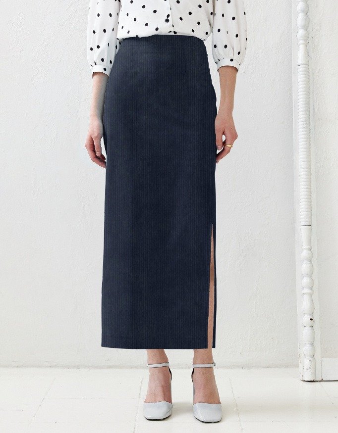 Navy Blue Pencil Skirt