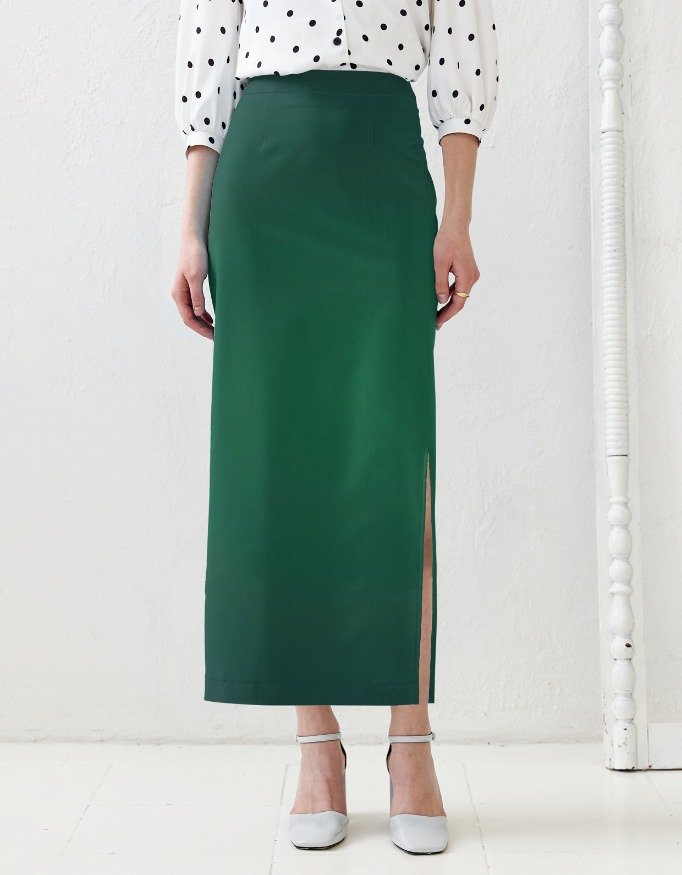 Emerald Green Pencil Skirt