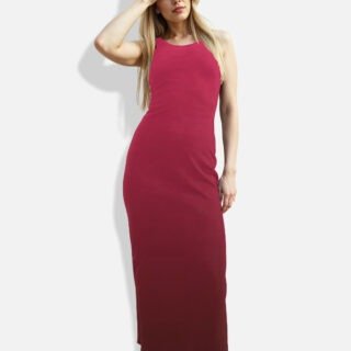 Maroon Bodycon Maxi Dress