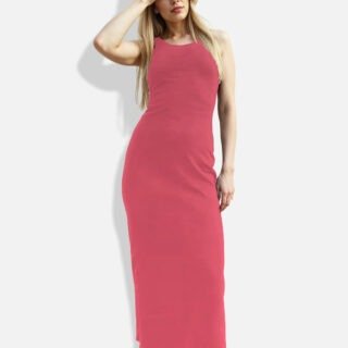 Rose Pink Bodycon Maxi Dress