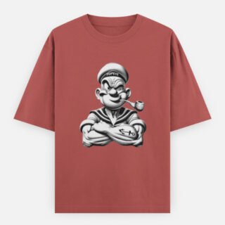 Popeye Sailor Graphic Oversized T-Shirt (Front Design)