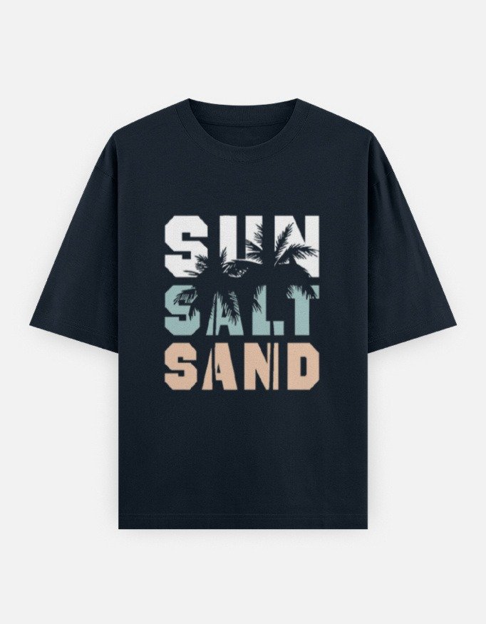 Sun Salt Sand Graphic T-Shirt (Front Design)